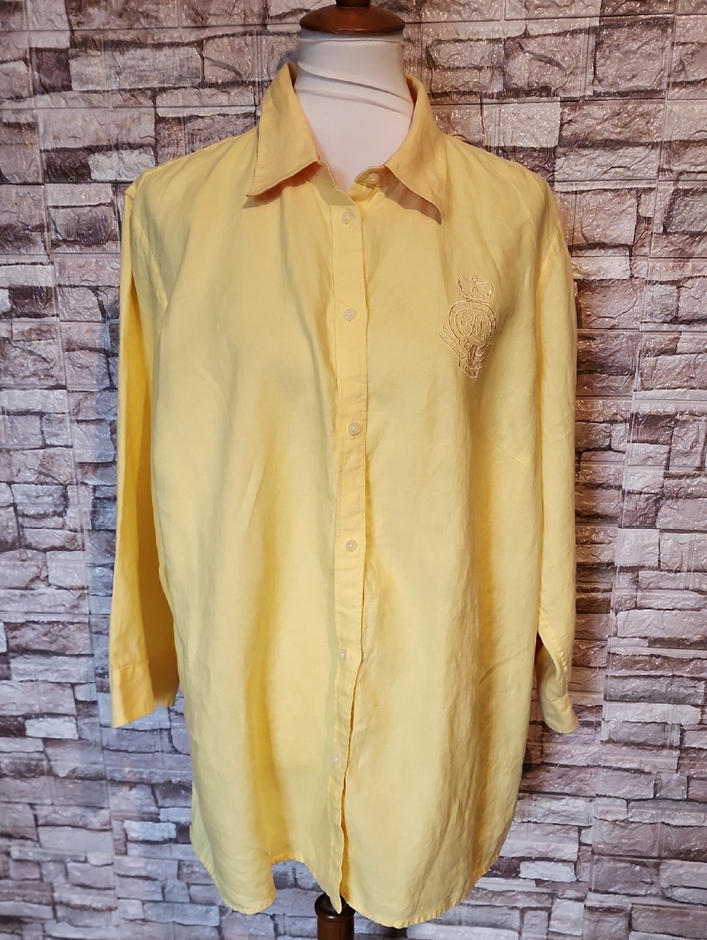 Lauren Ralph Lauren Yellow Button-Down Shirt